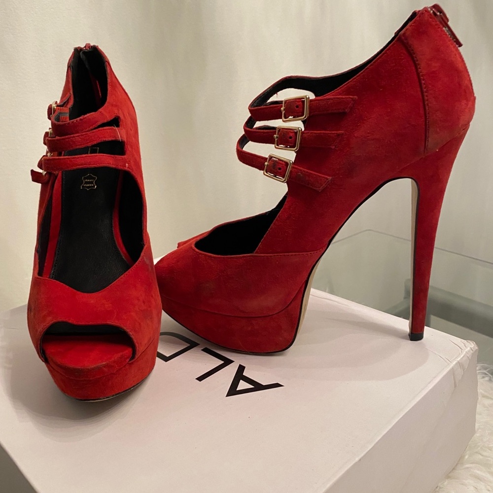 Red Aldo Heels